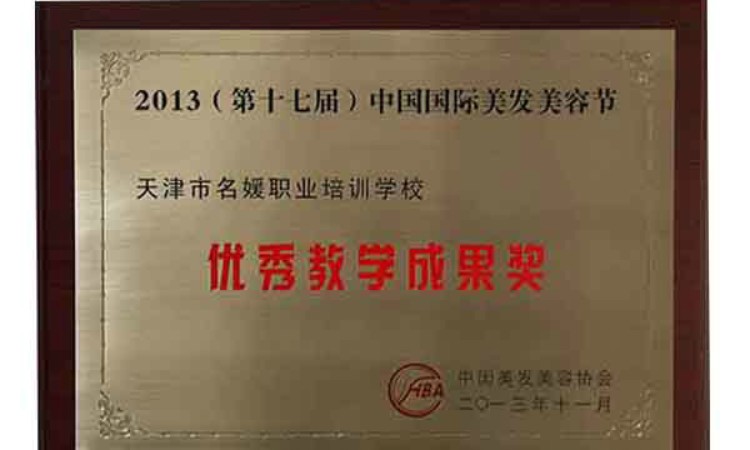 20 2013（第十七届）中国国际美发美容节 优秀教学成果奖