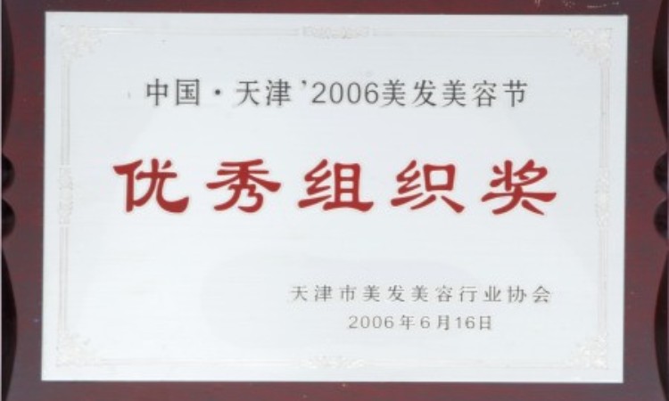 24中国 天津2006美发美容节优秀组织奖